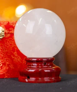 Quả Cầu Phong Thủy Canxit Trắng - 1,696kg - M24711696