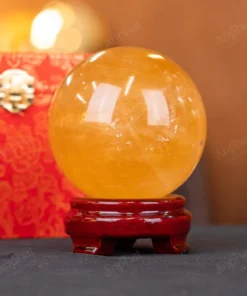 Quả Cầu Phong Thủy Canxit Vàng - 1,248kg - M29061248