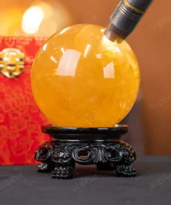 Quả Cầu Phong Thủy Canxit Vàng - 1,248kg - M29061248