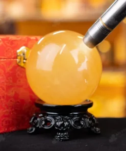 Quả Cầu Phong Thủy Canxit Vàng - 1,35kg - M2906135