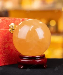 Quả Cầu Phong Thủy Canxit Vàng - 1,35kg - M2906135
