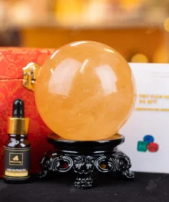 Quả Cầu Phong Thủy Canxit Vàng - 1,35kg - M2906135