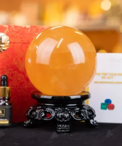 Quả Cầu Phong Thủy Canxit Vàng - 1,86kg - M2906186