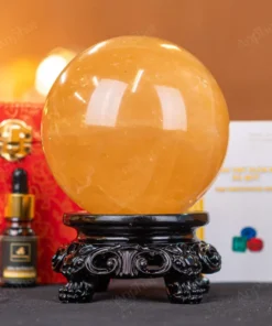 Quả Cầu Phong Thủy Canxit Vàng - 2,276kg - M29062276