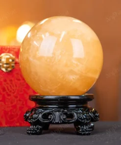 Quả Cầu Phong Thủy Canxit Vàng - 2,276kg - M29062276