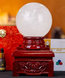 Quả Cầu Phong Thủy Canxit Trắng - 2,386kg - M24712386