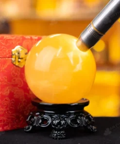 Quả Cầu Phong Thủy Canxit Vàng - 1,14kg - M1660114