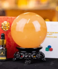 Quả Cầu Phong Thủy Canxit Vàng - 1,57kg - M1660157