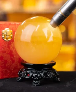 Quả Cầu Phong Thủy Canxit Vàng - 1,57kg - M1660157