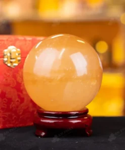 Quả Cầu Phong Thủy Canxit Vàng - 1,57kg - M1660157