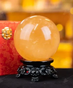 Quả Cầu Phong Thủy Canxit Vàng - 1,57kg - M1660157