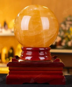 Quả Cầu Phong Thủy Canxit Vàng - 10,55kg - M29061055