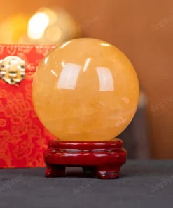Quả Cầu Phong Thủy Canxit Vàng - 1,361kg - M29061361