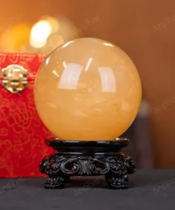 Quả Cầu Phong Thủy Canxit Vàng - 1,361kg - M29061361
