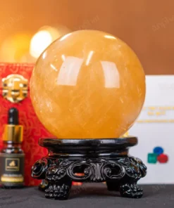 Quả Cầu Phong Thủy Canxit Vàng - 1,7kg - M290617