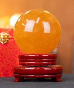 Quả Cầu Phong Thủy Canxit Vàng - 1,802kg - M29061802