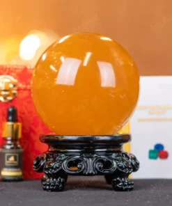 Quả Cầu Phong Thủy Canxit Vàng - 1,802kg - M29061802