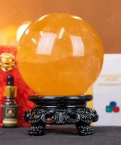 Quả Cầu Phong Thủy Canxit Vàng - 2,506kg - M29062506