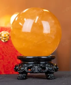 Quả Cầu Phong Thủy Canxit Vàng - 2,506kg - M29062506