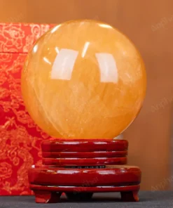 Quả Cầu Phong Thủy Canxit Vàng - 2,872kg - M29062872