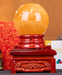 Quả Cầu Phong Thủy Canxit Vàng - 2,872kg - M29062872