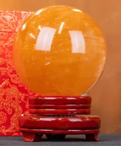 Quả Cầu Phong Thủy Canxit Vàng - 3,194kg - M29063194