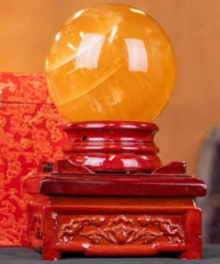 Quả Cầu Phong Thủy Canxit Vàng - 3,194kg - M29063194