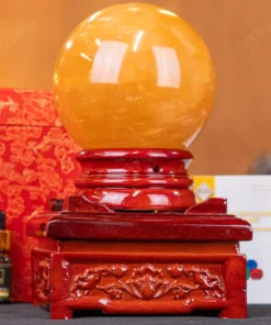 Quả Cầu Phong Thủy Canxit Vàng - 3,204kg - M29063204