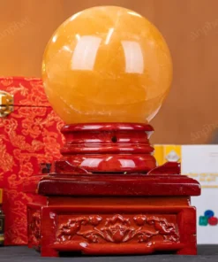 Quả Cầu Phong Thủy Canxit Vàng - 3,332kg - M29063332