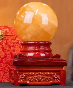 Quả Cầu Phong Thủy Canxit Vàng - 3,332kg - M29063332