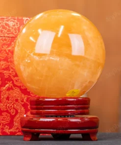 Quả Cầu Phong Thủy Canxit Vàng - 3,332kg - M29063332