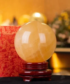 Quả Cầu Phong Thủy Canxit Vàng - 4,2kg - M290642