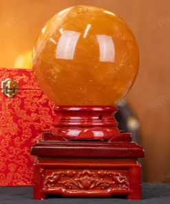 Quả Cầu Phong Thủy Canxit Vàng - 5,544kg - M29065544