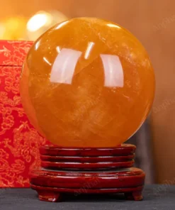 Quả Cầu Phong Thủy Canxit Vàng - 5,544kg - M29065544