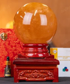 Quả Cầu Phong Thủy Canxit Vàng - 5,544kg - M29065544