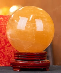 Quả Cầu Phong Thủy Canxit Vàng - 6kg - M29066