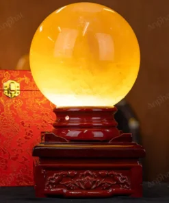 Quả Cầu Phong Thủy Canxit Vàng - 6kg - M29066