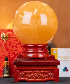 Quả Cầu Phong Thủy Canxit Vàng - 6kg - M29066