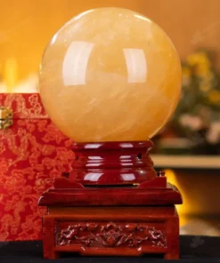 Quả Cầu Phong Thủy Canxit Vàng - 6,4kg - M290664