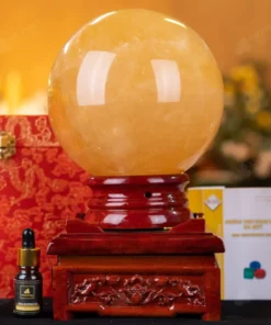Quả Cầu Phong Thủy Canxit Vàng - 6,4kg - M290664