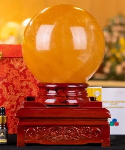 Quả Cầu Phong Thủy Canxit Vàng - 8,87kg - M2906887