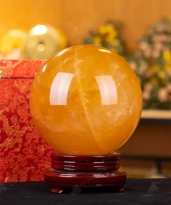 Quả Cầu Phong Thủy Canxit Vàng - 8,87kg - M2906887