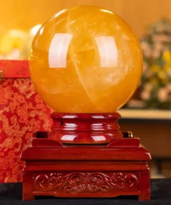 Quả Cầu Phong Thủy Canxit Vàng - 8,87kg - M2906887