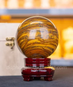 Quả Cầu Phong Thủy Đá Mắt Hổ 2.23kg M039019 - 11cm