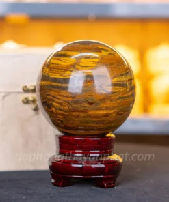 Qủa Cầu Phong Thủy Đá Mắt Hổ 2.35kg M039017 - 11.5cm