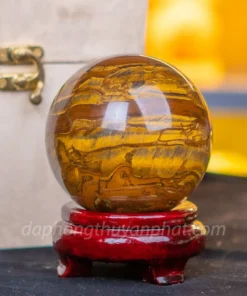 Quả Cầu Thạch Anh Mắt Hổ Nâu Vàng 0,94kg - M03901