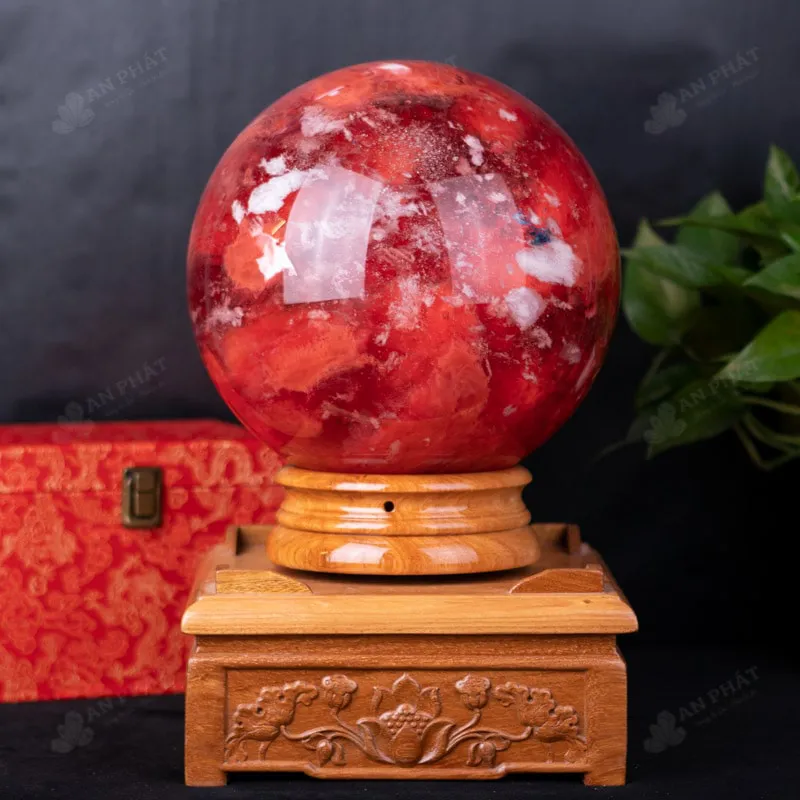 Quả Cầu Đá Núi Lửa Đỏ - 16,7 Kg - M0346167