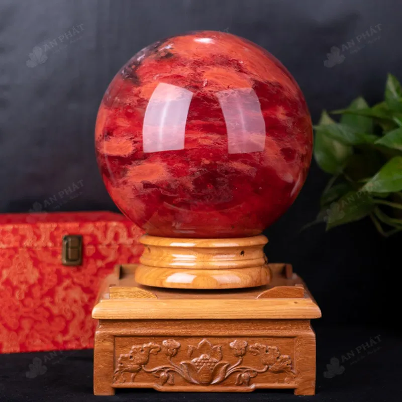 Quả Cầu Đá Núi Lửa Đỏ - 16,7 Kg - M0346167