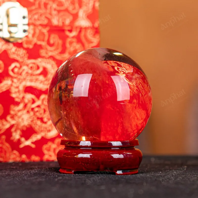 Quả Cầu Đá Núi Lửa Đỏ - 0,34kg - M2157034