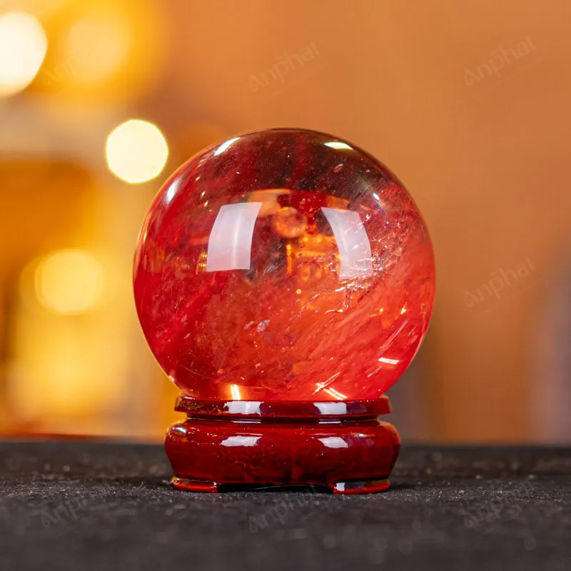 Quả Cầu Đá Núi Lửa Đỏ - 0,4kg - M215704